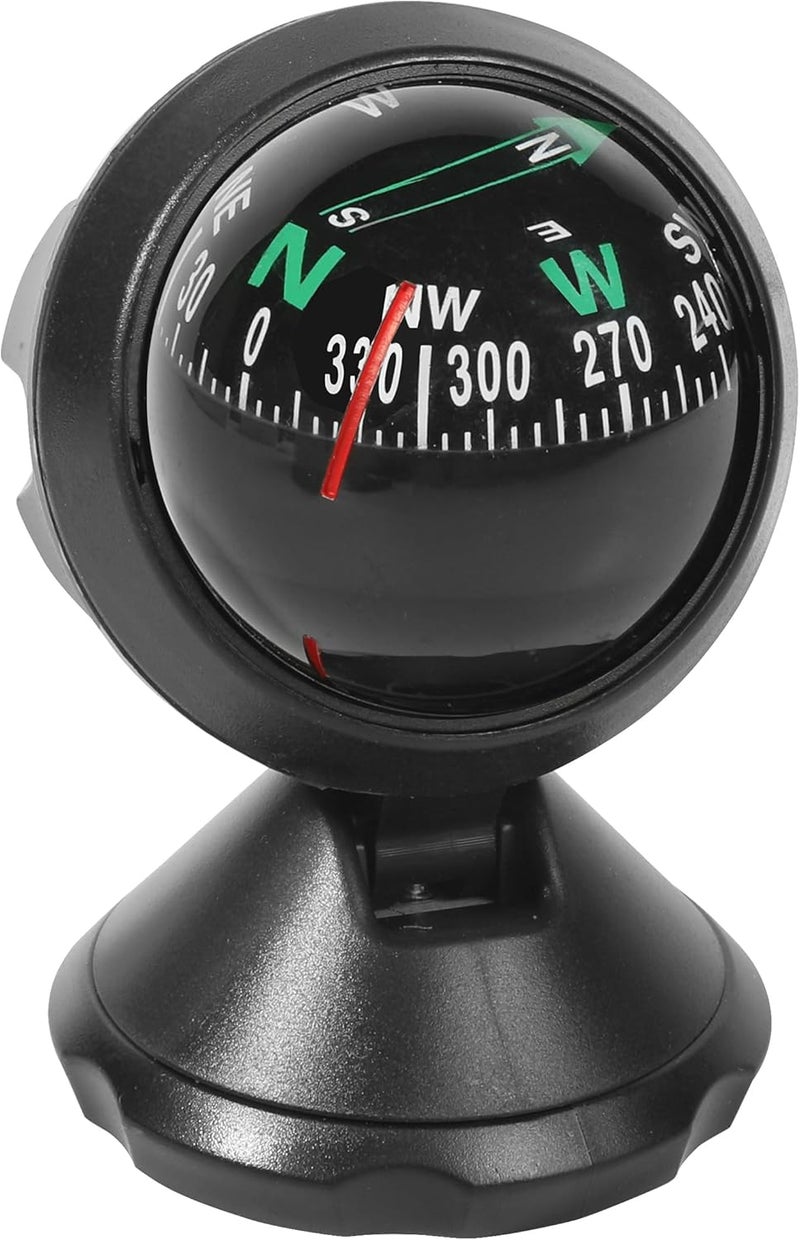 UBOG Car Compass,Compass for Car,Automotive Compass Ball,Car Accessories Auto Compass Car Compass Dashboard,Car Mount Compass with Bottom Stick,Dashboard Compass for Boat Car Truck to Find Direction - Image 1